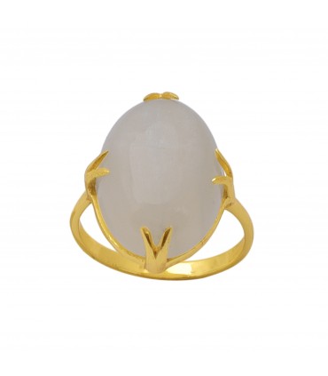 Anillo en plata y piedra de la luna