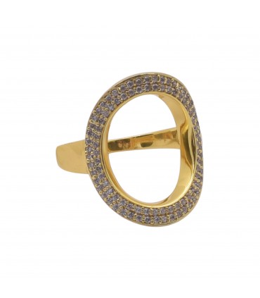 Anillo en plata y circonitas