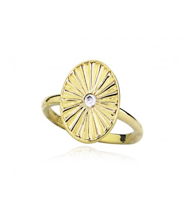 Anillo en plata y circonita