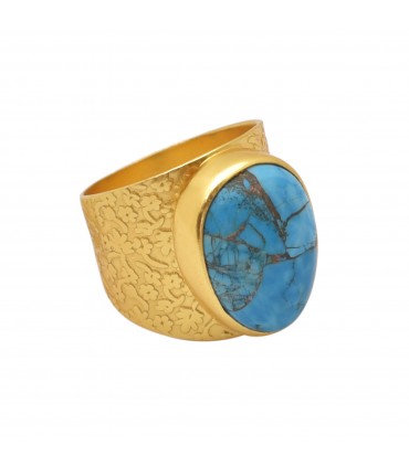 Anillo en plata y turquesa