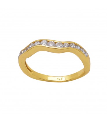 Anillo de plata con circonitas
