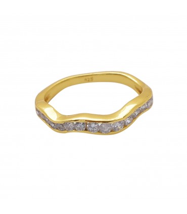 Anillo de plata con circonitas