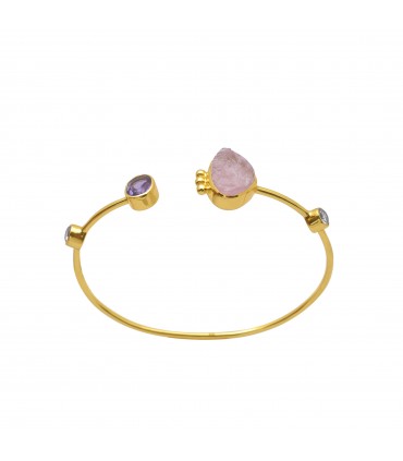 Pulsera Plata de Ley con baño de oro