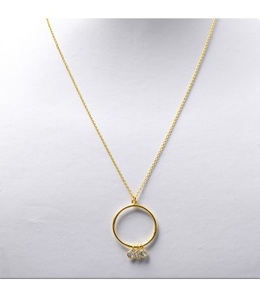 Collar Circulo de la Vida en Plata y Circonitas blancas