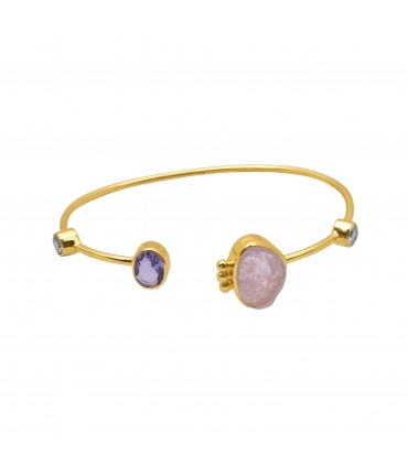 Pulsera Plata de Ley con baño de oro