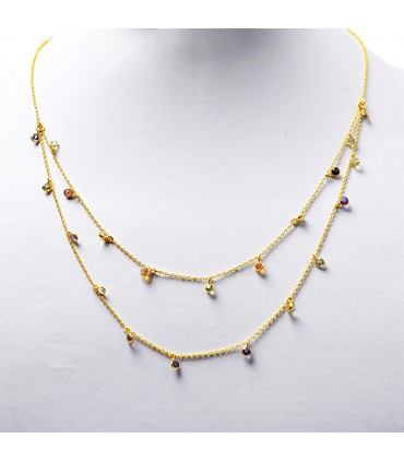 Collar en Plata y piedras naturales