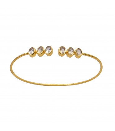 Pulsera de Plata con baño de oro y citrinos