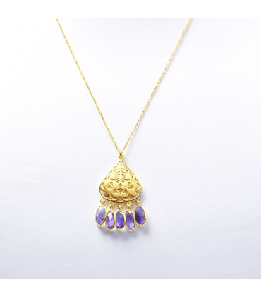 Colgante Alhambra en Plata y amatistas