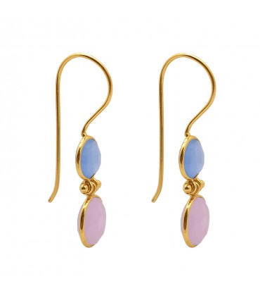 Pendientes en Plata y Calcedonia