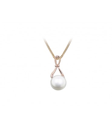 Colgante Luna y estrellas en plata y perla