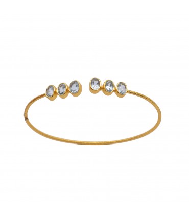 Pulsera de Plata con baño de oro y Circonitas