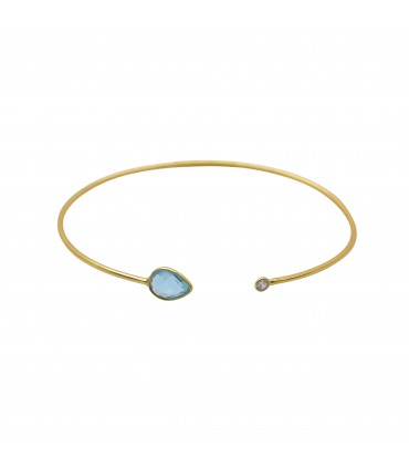 Pulsera en plata con baño de oro
