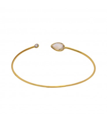 Pulsera en plata de ley con baño de oro