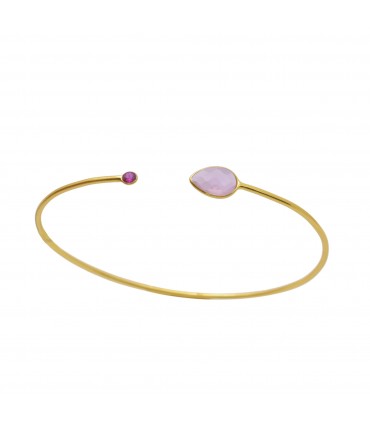 Pulsera en plata de ley con baño de oro