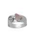 anillo de plata con calcedonia rosa y circonita