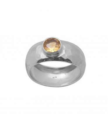 Anillo de Plata y citrino