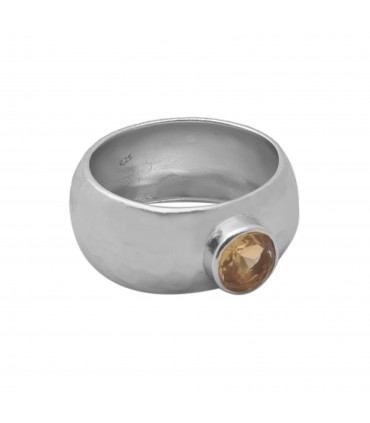 Anillo de Plata y citrino