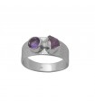 anillo de plata y amatista