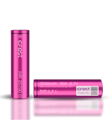 Batería Efest 20700 3000mAh 30A Flat Top (Pack 2)